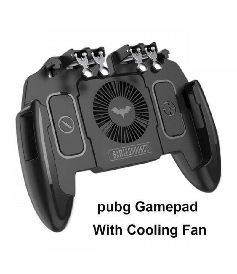  Six Finger PUBG Game Controller Gamepad Trigger Shooting Free Fire Cooling Fan Gamepad Joystick For IOS Android Mobile Ph