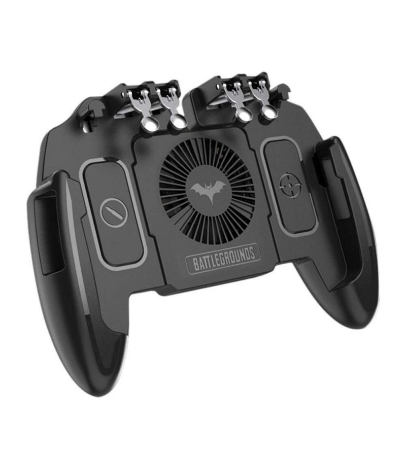  Six Finger PUBG Game Controller Gamepad Trigger Shooting Free Fire Cooling Fan Gamepad Joystick For IOS Android Mobile Ph