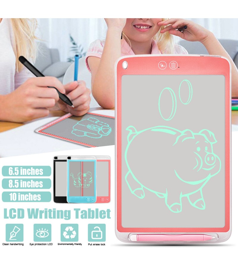 6.5inch  10inch Electronic Digital LCD Writing Pad Tablet Kids Drawing Graphics Board - Blue 6.5inch