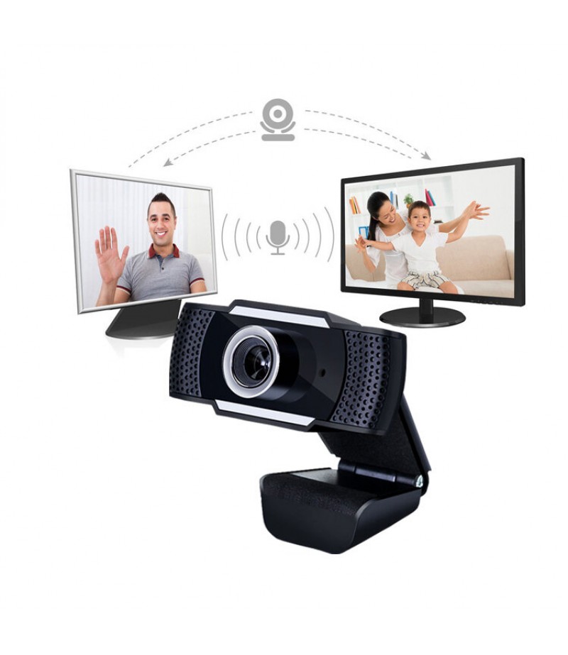 720P/480P HD Wide Angle USB Webcam Conference Live Auto-Focusing Computer Camera Built-in Noise Reduction Microphone for 