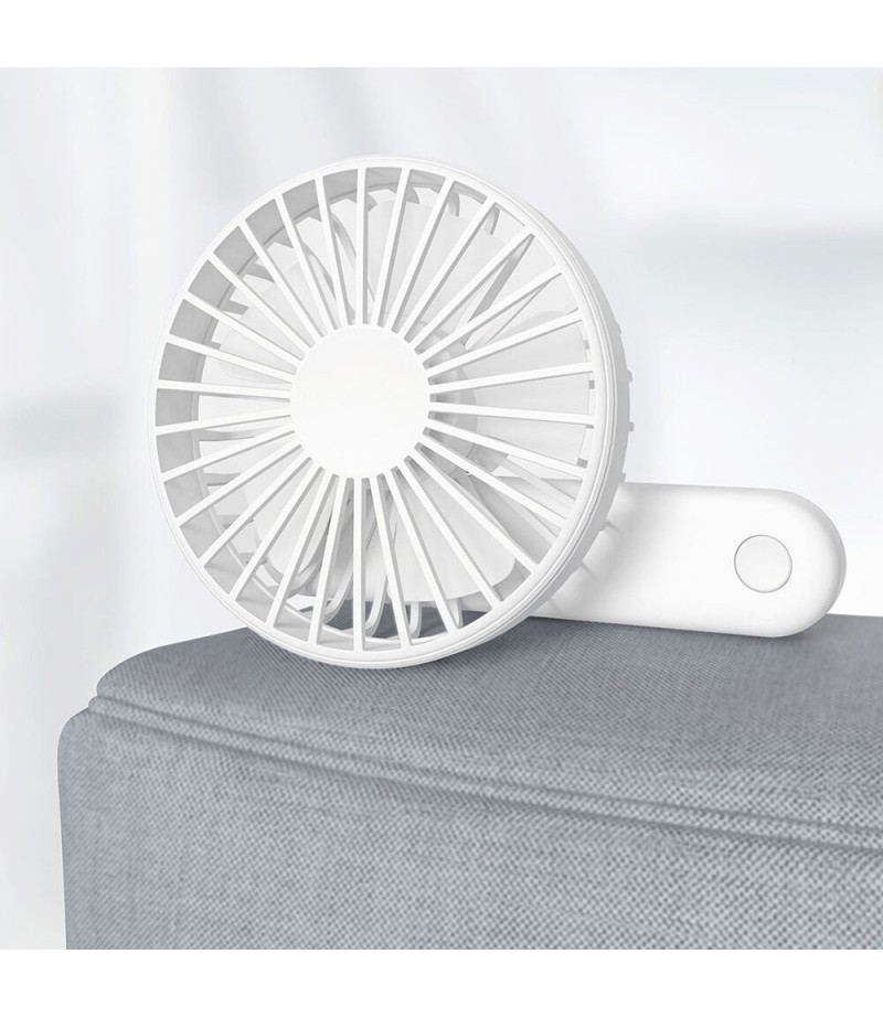 Qualitell Folding FanThree Adjustable Wind Speed Desktop Fan 180 ° Folding Handheld Fan Portable USB Rechargeable Cooling Fan