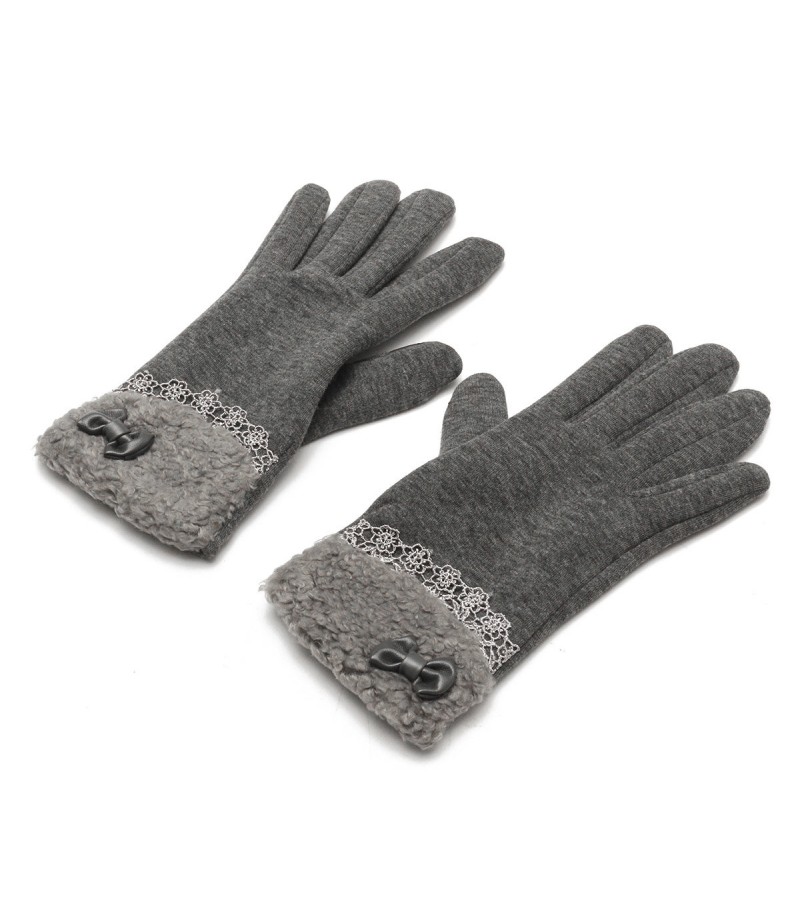 Women Winter Gloves Touch Screen Warm Gloves Outdoor Driving Gloves For Smartphone - Pink