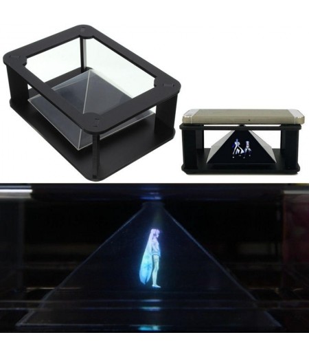 DIY 3D Holographic Projection Pyramid For iPhone 6S Plus 6S Samsung HTC Smartphone - Finished Version