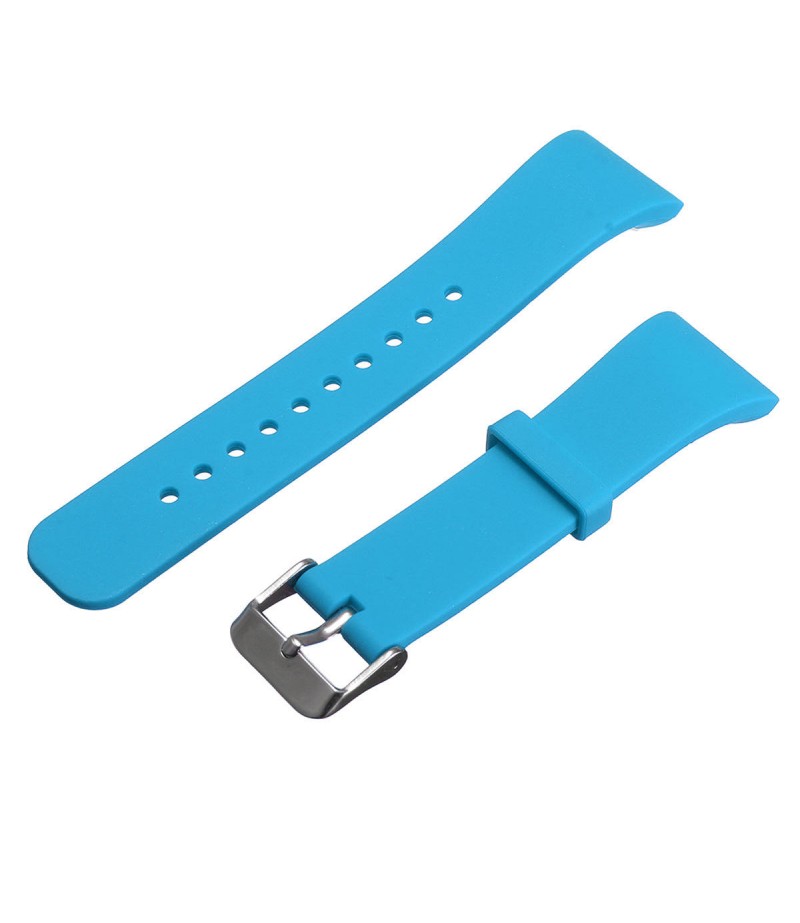  Approx 11.5-17.5cm Silicone Soft Replacement Smart Wrist Strap For Samsung Gear Fit 2 - Light Blue