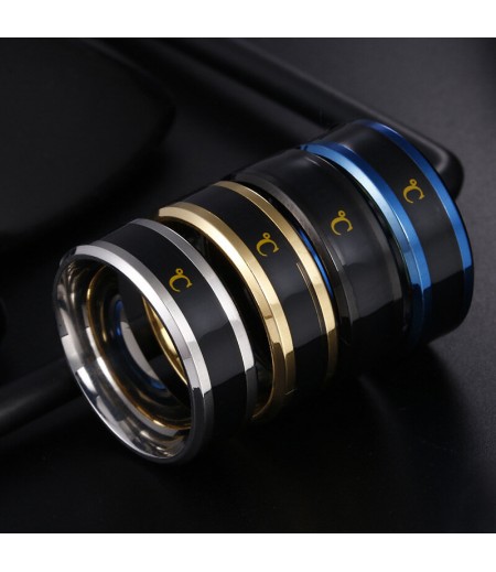  Smart Temperature Couple Ring Detectable Temperature Ring - Blue 13