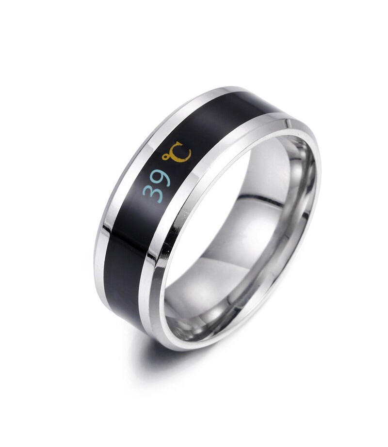  Smart Temperature Couple Ring Detectable Temperature Ring - Blue 13