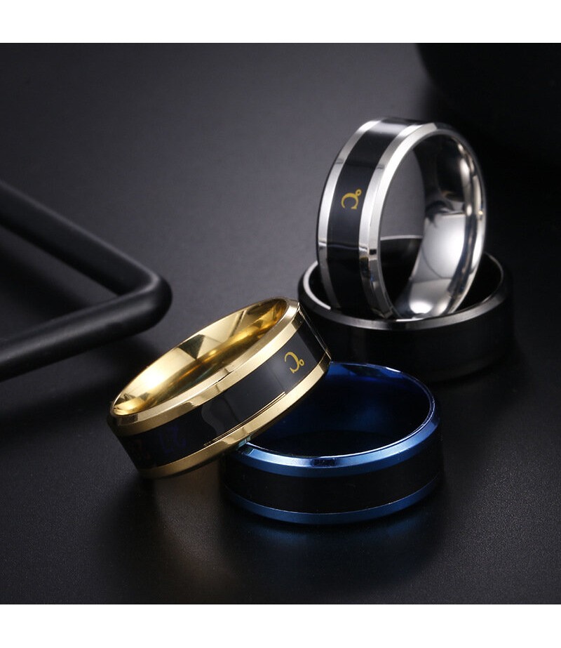  Smart Temperature Couple Ring Detectable Temperature Ring - Blue 13