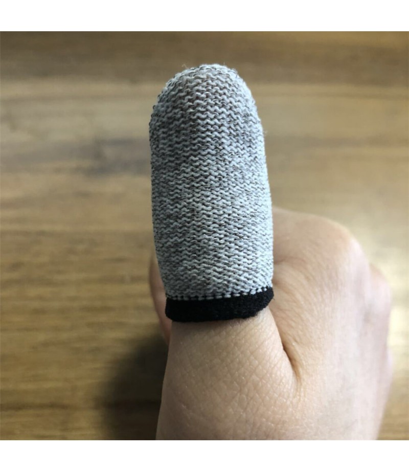  Anti-sweat Finger Cots Hand Game Fight Artifact Touch Screen Finger Cots E-sports Game Finger Cots - Black + White