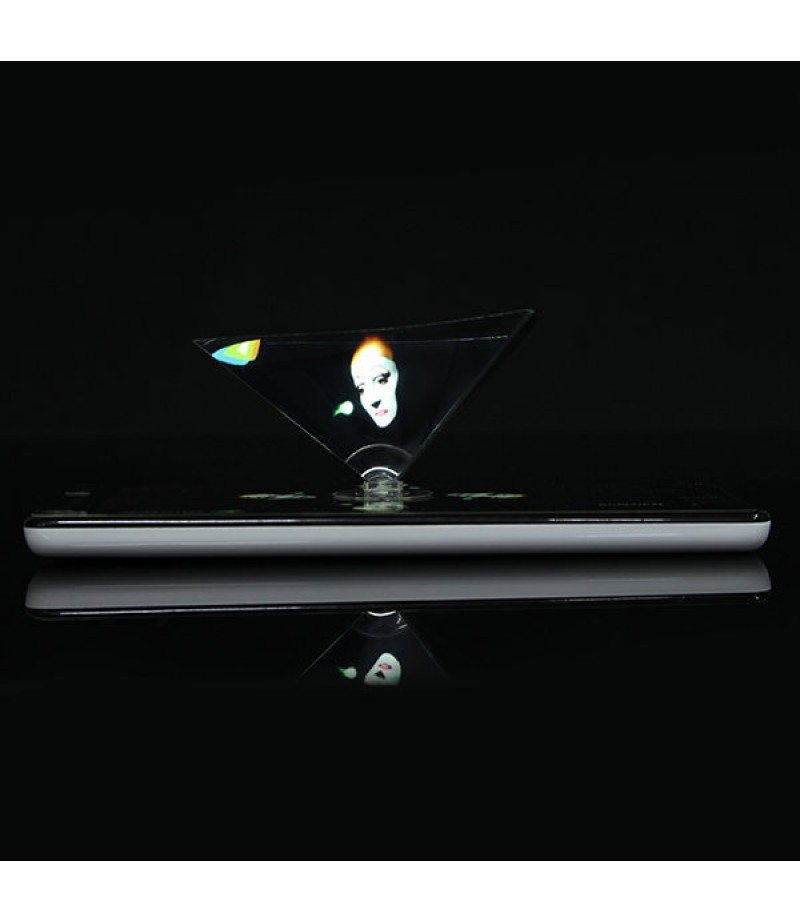 3D Holographic Projector Auxiliary Tool Pyramid DIY Creative Gifts For 3.5 to 6.0 Inches Smartphone