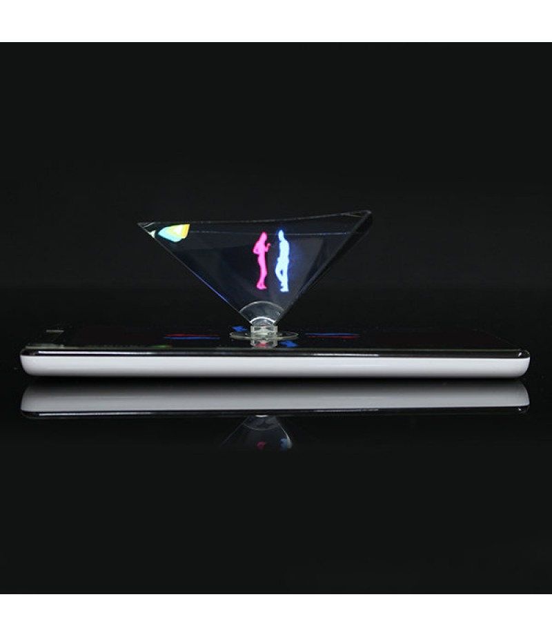 3D Holographic Projector Auxiliary Tool Pyramid DIY Creative Gifts For 3.5 to 6.0 Inches Smartphone