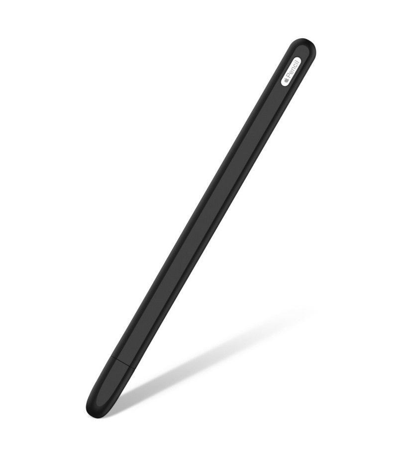  Anti-slip Anti-fall Silicone Touch Screen Stylus Pen Protective Case for Apple Pencil 2nd Generation - Black