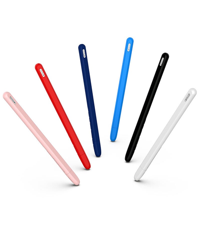  Anti-slip Anti-fall Silicone Touch Screen Stylus Pen Protective Case for Apple Pencil 2nd Generation - Black