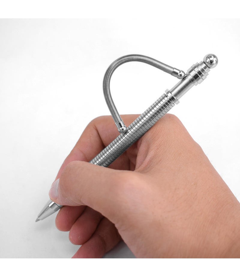  Multifunctional Decompress Pen Puzzle Rotate Magic Magnetic Gel Pen Magnet Spring Ballpoint Student Educational Decompres