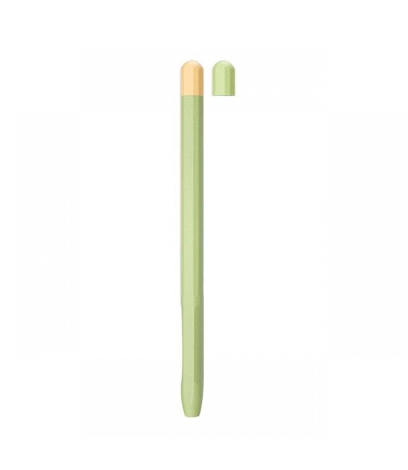  Anti-Slip Anti-Fall Silicone Touch Screen Stylus Pen Protective Case with Cap for Apple Pencil 2nd Generation - Black