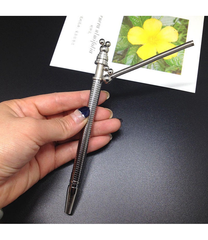  Multifunctional Decompress Pen Puzzle Rotate Magic Magnetic Gel Pen Magnet Spring Ballpoint Student Educational Decompres