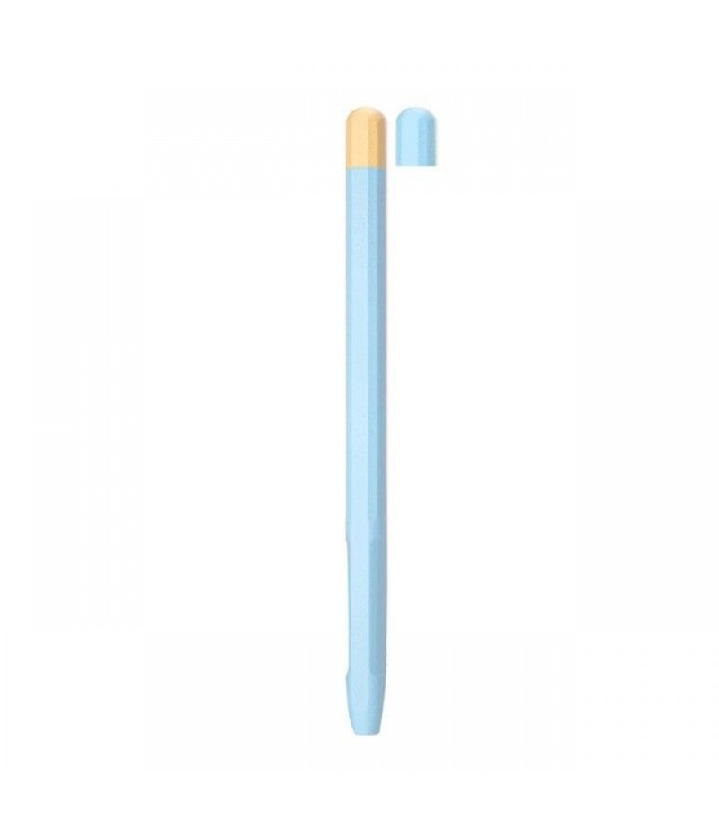  Anti-Slip Anti-Fall Silicone Touch Screen Stylus Pen Protective Case with Cap for Apple Pencil 2nd Generation - Black
