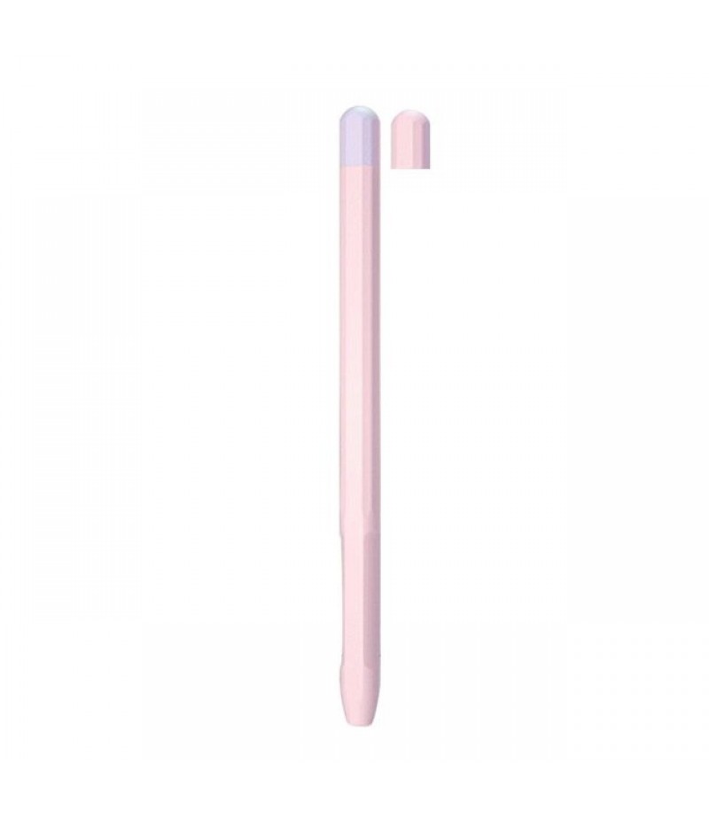  Anti-Slip Anti-Fall Silicone Touch Screen Stylus Pen Protective Case with Cap for Apple Pencil 2nd Generation - Black