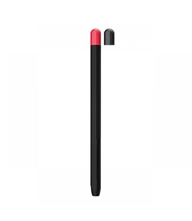  Anti-Slip Anti-Fall Silicone Touch Screen Stylus Pen Protective Case with Cap for Apple Pencil 2nd Generation - Black