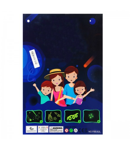A3 / A4 / A5 Repainted Luminous Hand-Writing Drawing Board with Copy Cardboard - M Blue
