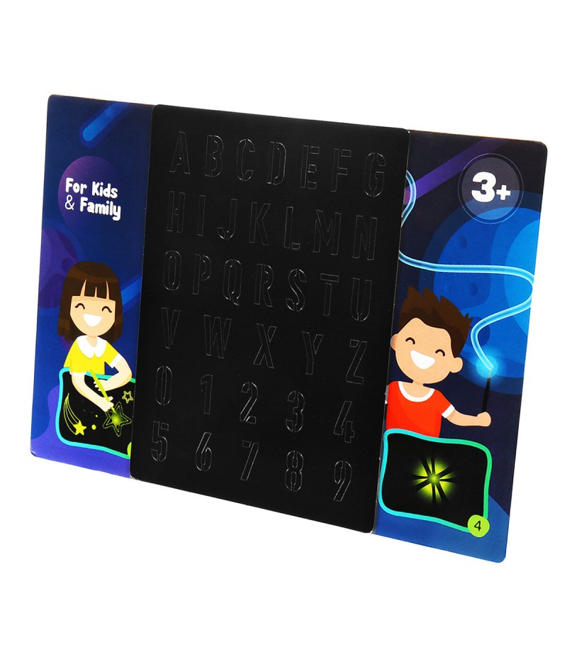 A3 / A4 / A5 Repainted Luminous Hand-Writing Drawing Board with Copy Cardboard - M Blue