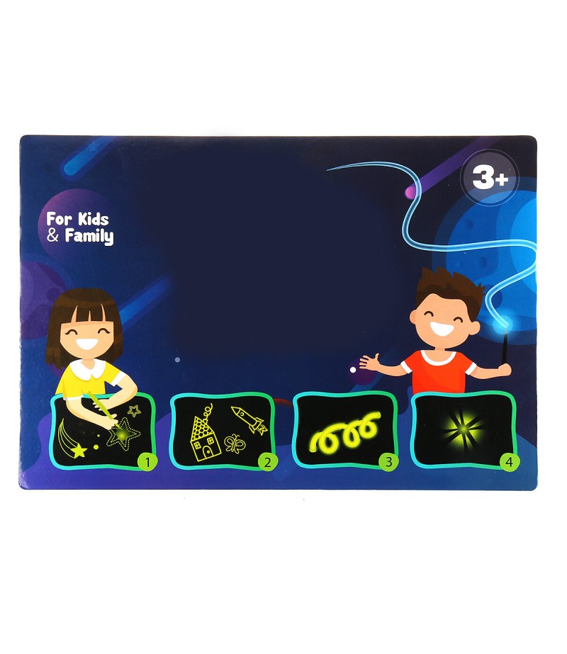 A3 / A4 / A5 Repainted Luminous Hand-Writing Drawing Board with Copy Cardboard - M Blue