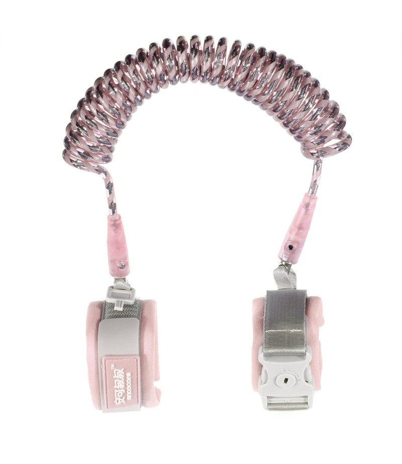 2.5m Children Anti-Lost Wrist Link Safety Harness Adjustable Traction Rope Toddler Kids Baby Wristband - Pink