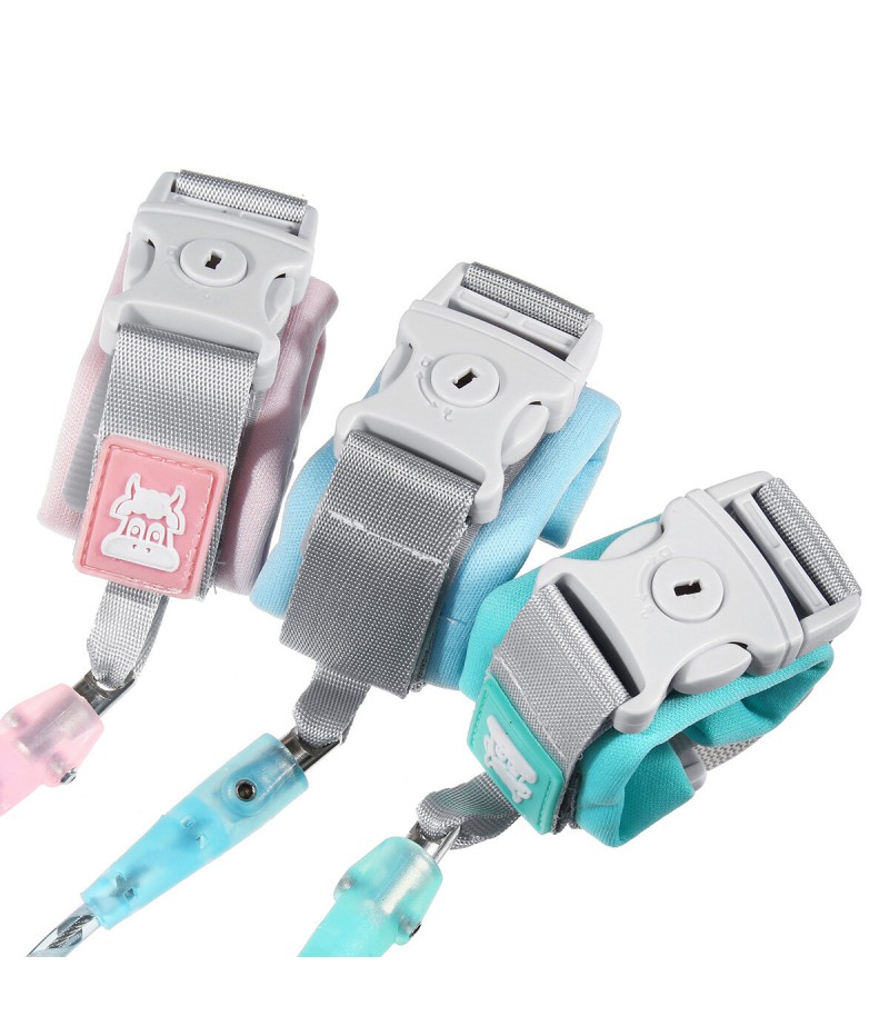 2.5m Children Anti-Lost Wrist Link Safety Harness Adjustable Traction Rope Toddler Kids Baby Wristband - Pink