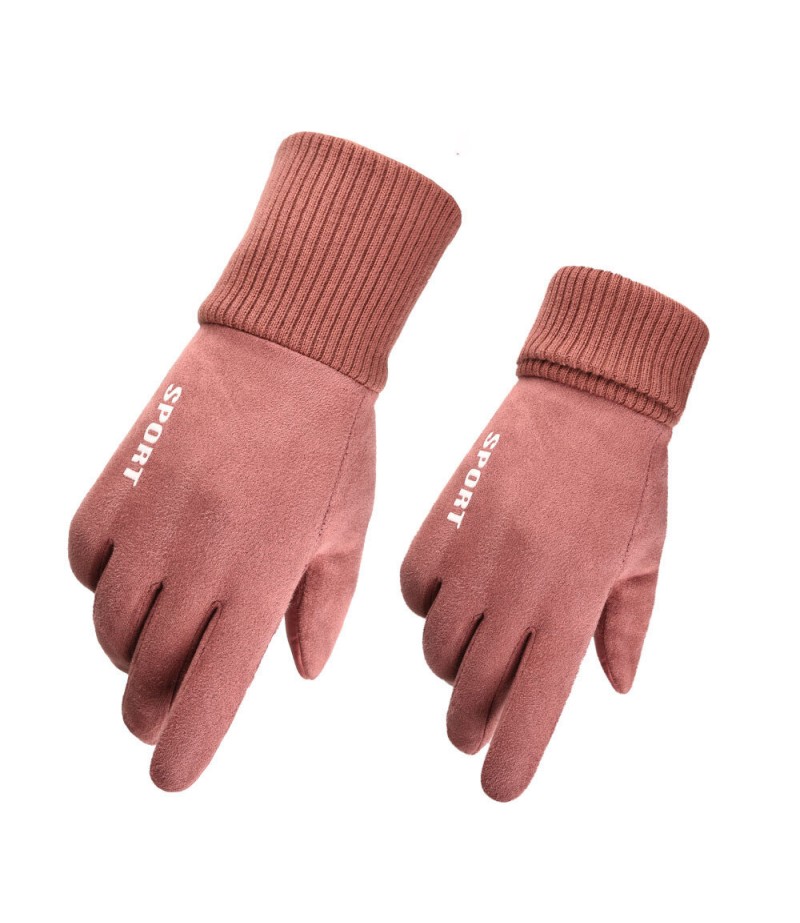  Winter Warm Windproof Anti-Slip Touch Screen Outdoors Motorcycle Riding Couple Gloves - Grey Male