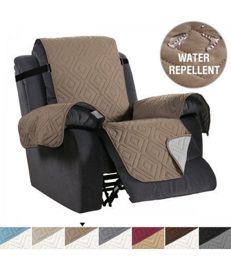 30 inch Larger Breathable Waterproof Wear-Resisting Double-Sided Available Polyester Recliner Chair Slipcover - Blue