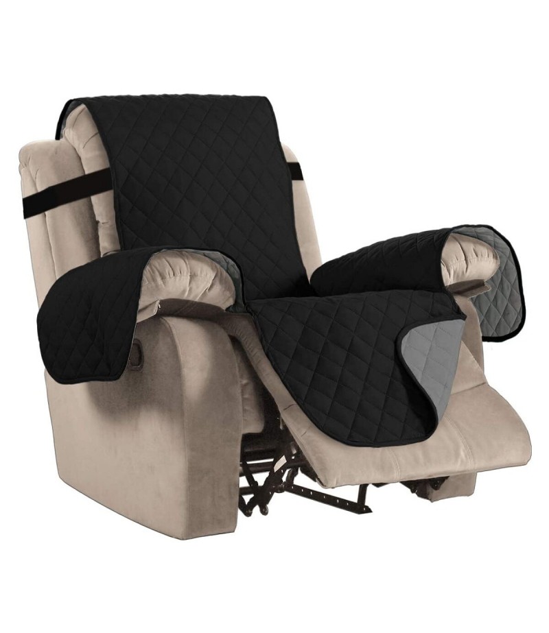 22 inch Breathable Waterproof Wear-Resisting Double-Sided Available Polyester Recliner Chair Slipcover - Blue