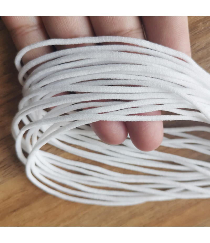 3mm Elastic Band DIY Mouth Face Cover Ear Hanging Thread Cord Rubber String