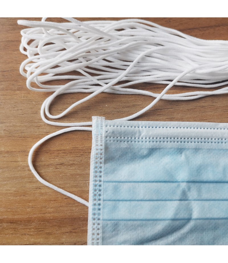 3mm Elastic Band DIY Mouth Face Cover Ear Hanging Thread Cord Rubber String