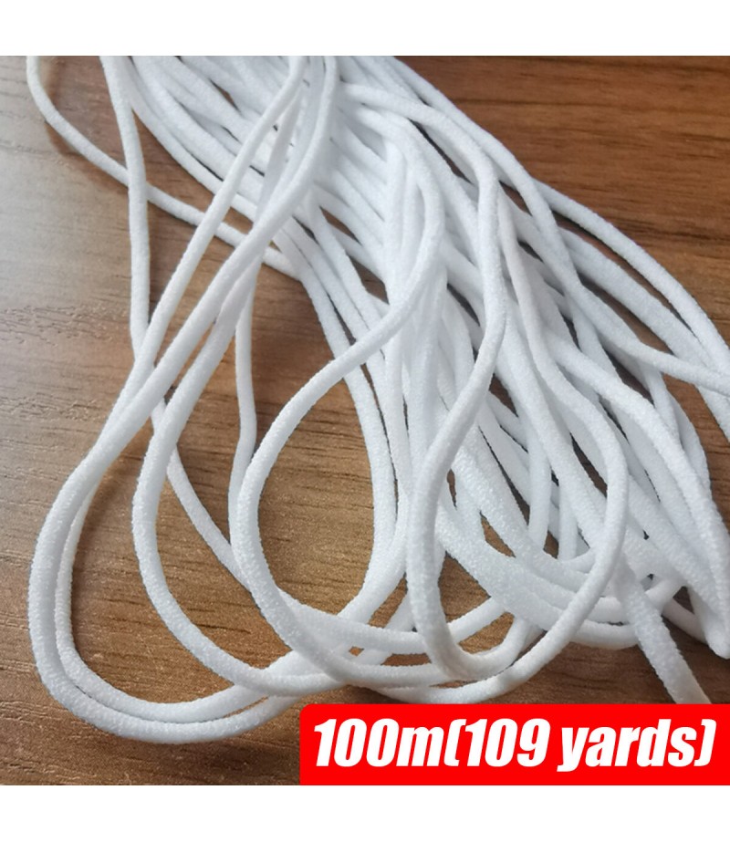 3mm Elastic Band DIY Mouth Face Cover Ear Hanging Thread Cord Rubber String