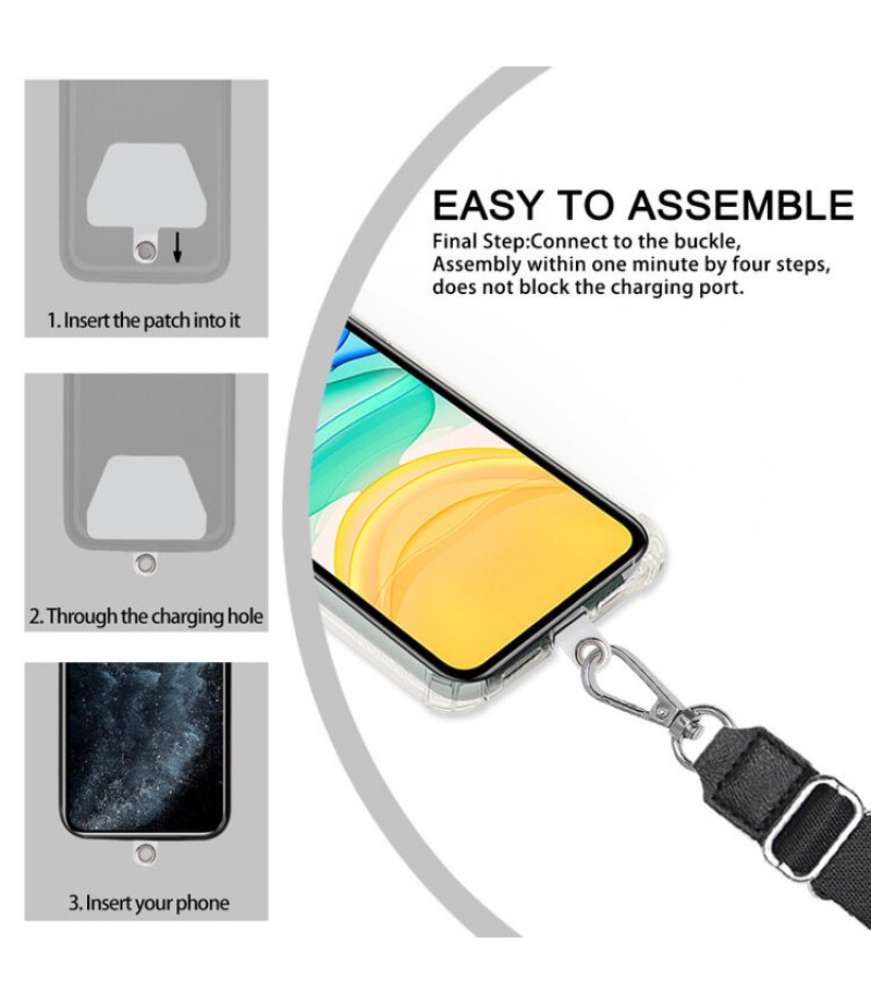  Universal Phone Lanyard Length Adjustable Nylon Crossbody Shoulder Neck Cord Strap Cell Phone Lanyards Compatible with Mo