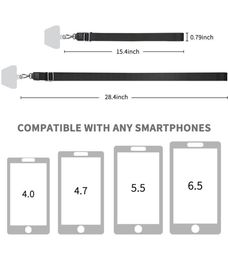  Universal Phone Lanyard Length Adjustable Nylon Crossbody Shoulder Neck Cord Strap Cell Phone Lanyards Compatible with Mo