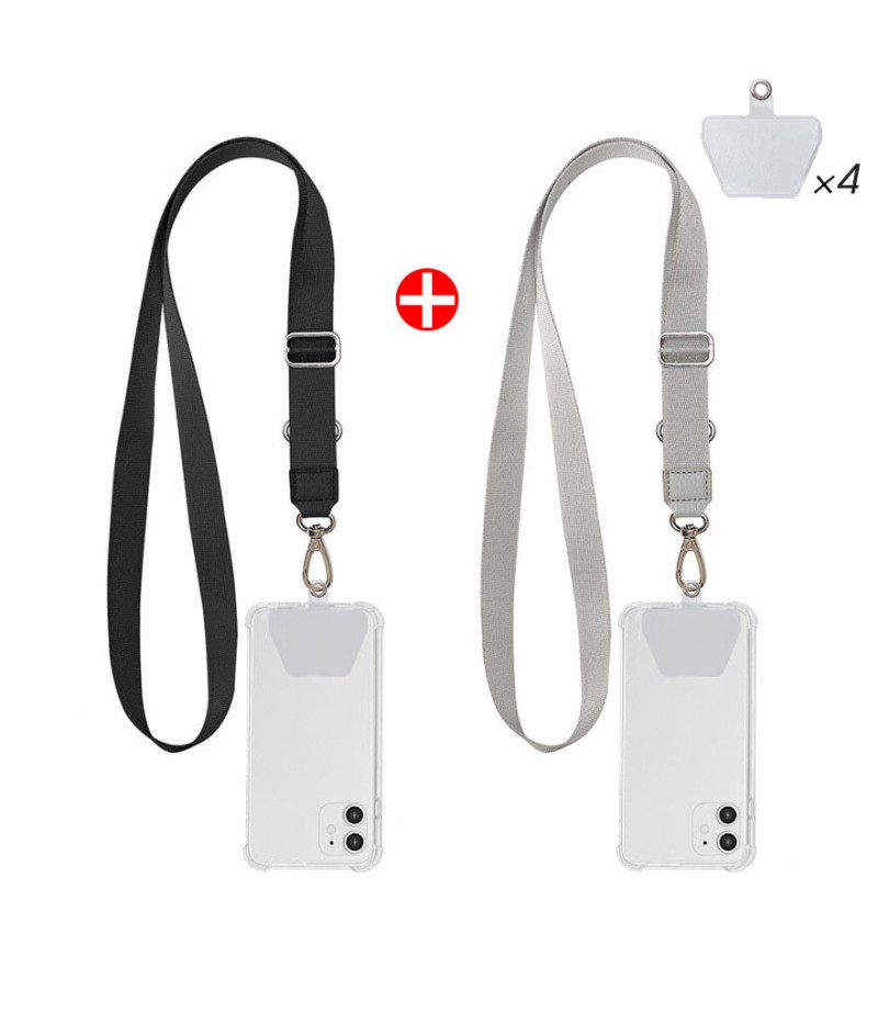  Universal Phone Lanyard Length Adjustable Nylon Crossbody Shoulder Neck Cord Strap Cell Phone Lanyards Compatible with Mo