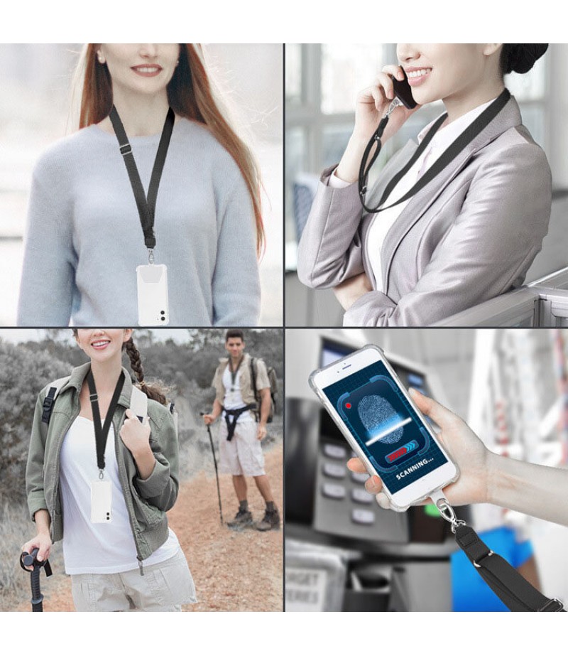  Universal Phone Lanyard Length Adjustable Nylon Crossbody Shoulder Neck Cord Strap Cell Phone Lanyards Compatible with Mo