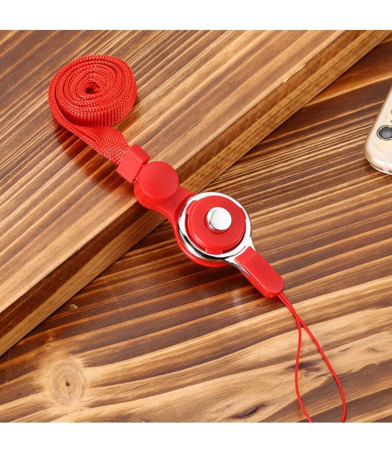  2 in 1 Detachable Universal Phone Ring Holder &amp; Neck Strap Phone Lanyard Work Permit Badge Key Rope for All Smartphon