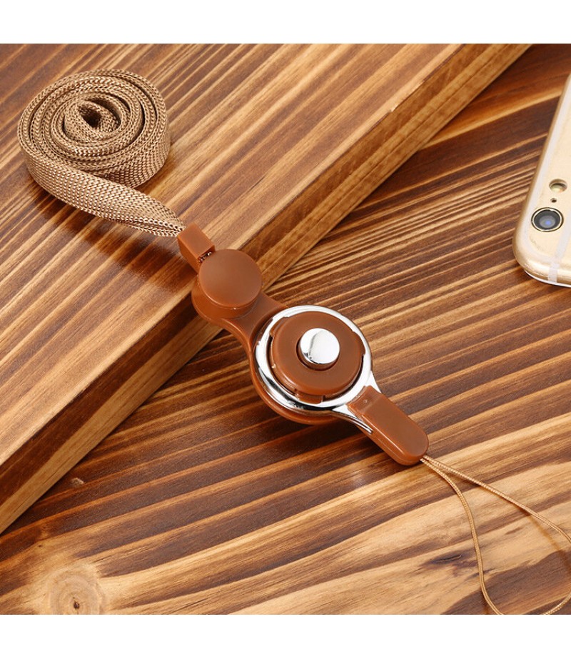  2 in 1 Detachable Universal Phone Ring Holder &amp; Neck Strap Phone Lanyard Work Permit Badge Key Rope for All Smartphon
