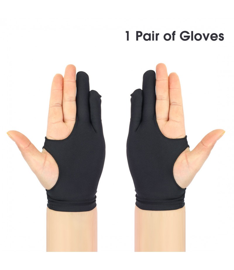  Shaped Style Anti-Fouling Gloves for Any Graphics/ Table/ Drawing Left and Right Hand Drawing Gloves - S 1pc