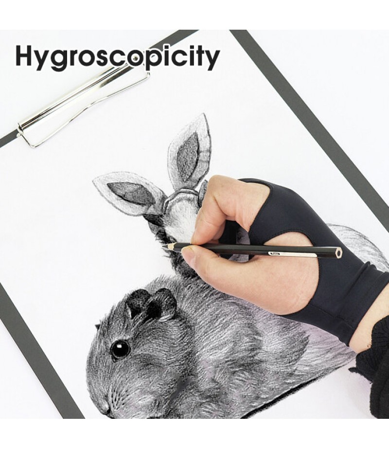  Shaped Style Anti-Fouling Gloves for Any Graphics/ Table/ Drawing Left and Right Hand Drawing Gloves - S 1pc