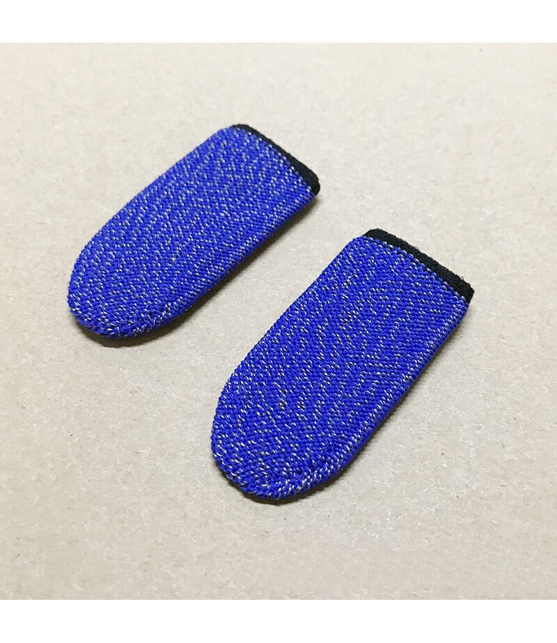  Gloves Sweat-proof Professional Touch Screen Thumbs Finger Sleeve for PUBG Mobile Game Gamepad - 1PCS Blue