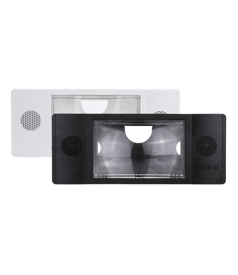 Foldable 12" 3D Enlarged Mobile Phone HD Screen Magnifier Amplifier Stand FM TF Phone Holder - White