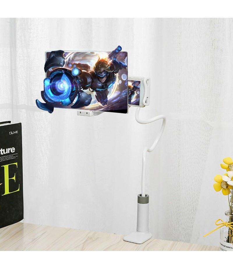 14 Inch Phone Screen Magnifier HD Projection Amplifier Bracket Holder Adjustable - White