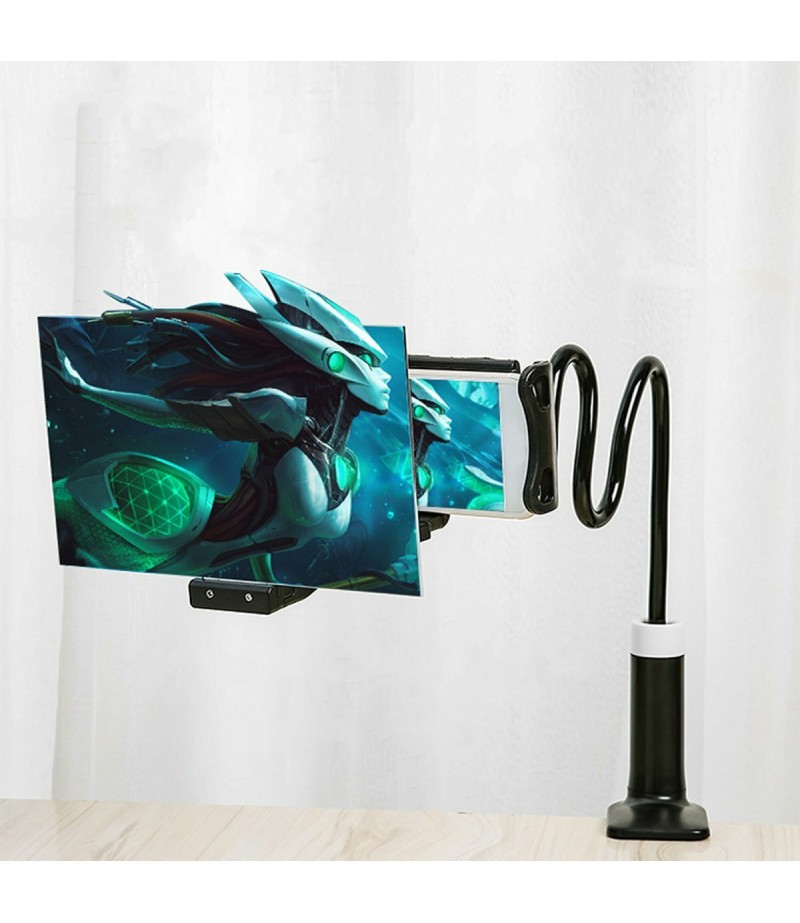 14 Inch Phone Screen Magnifier HD Projection Amplifier Bracket Holder Adjustable - White