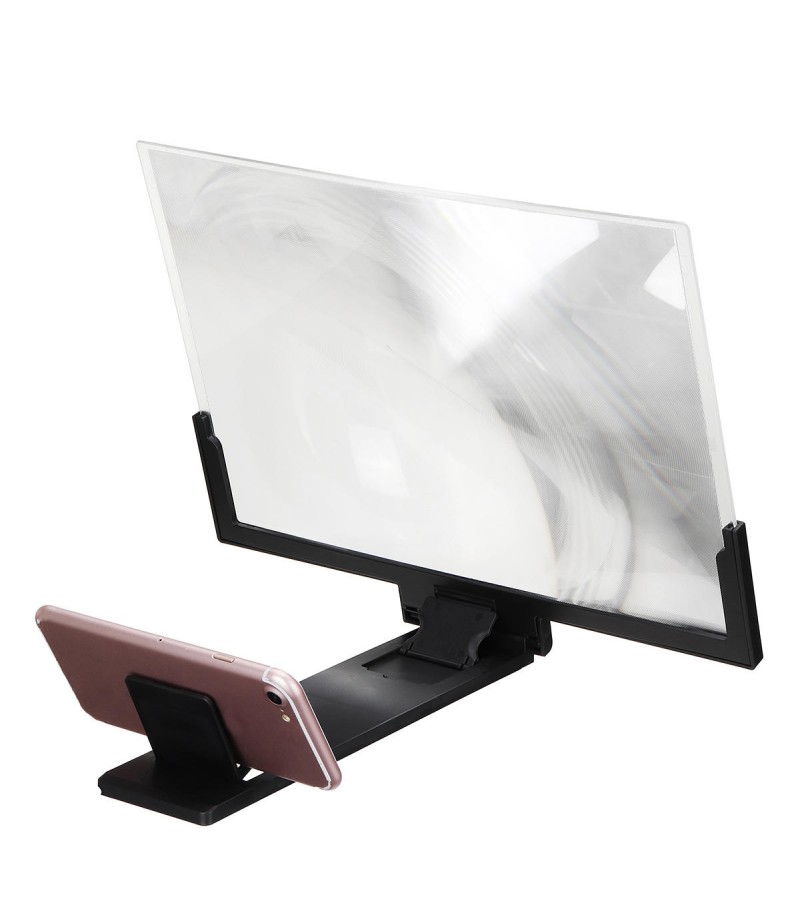 14" Phone Screen Magnifier Movie Video Screen Amplifier For Smart Phone For iPhone For Samsung Huawei - White