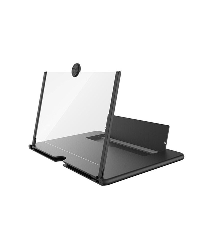 Mobile Phone Screen Magnifier 3D HD Creative Mobile Phone Screen Magnifier Desktop Stand - White