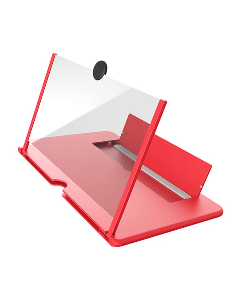 Mobile Phone Screen Magnifier 3D HD Creative Mobile Phone Screen Magnifier Desktop Stand - White