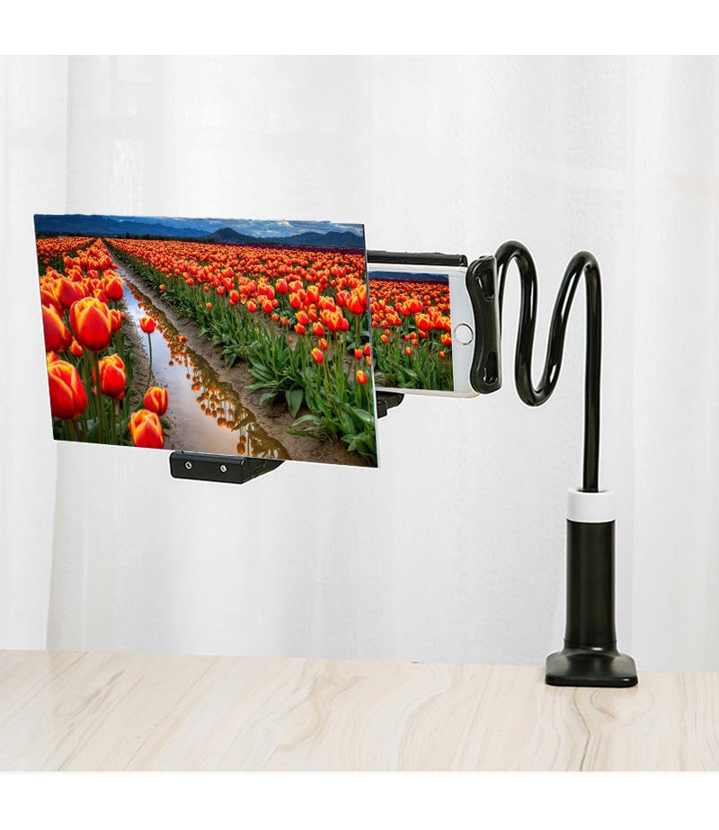 Mobile Phone High Definition Projection Bracket Adjustable Flexible All Angles Phone Tablet Holder 3D HD Phone Screen Magnifier 