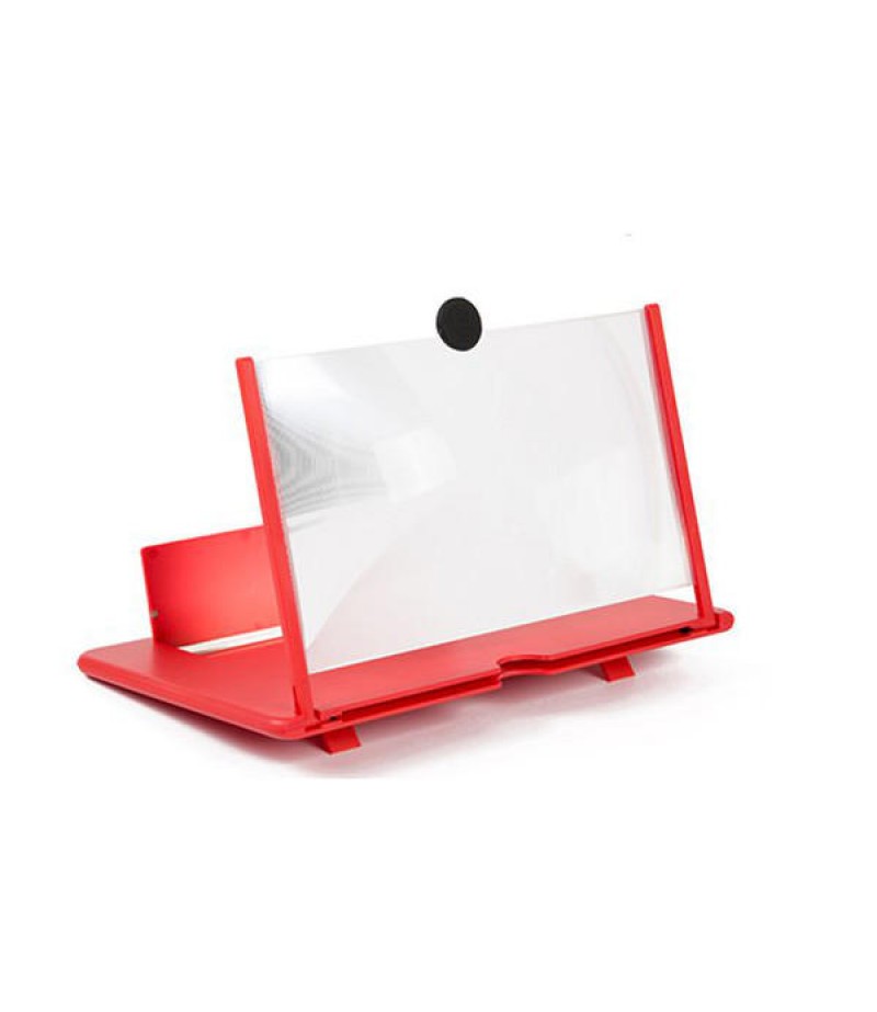 Mobile Phone Screen Magnifier 3D HD Creative Mobile Phone Screen Magnifier Desktop Stand - White